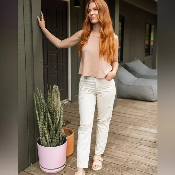 Carly Jean Topanga Boyfriend Jeans – Sea Salt, Size 5 (NWT) - Picture 4 of 7